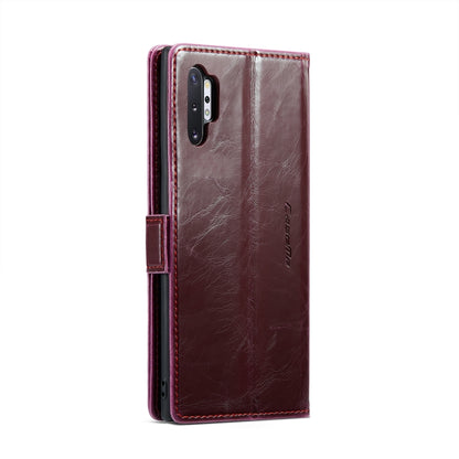 For Samsung Galaxy Note10+ CaseMe 003 Crazy Horse Texture Leather Phone Case(Wine Red) - Galaxy Phone Cases by CaseMe | Online Shopping UK | buy2fix