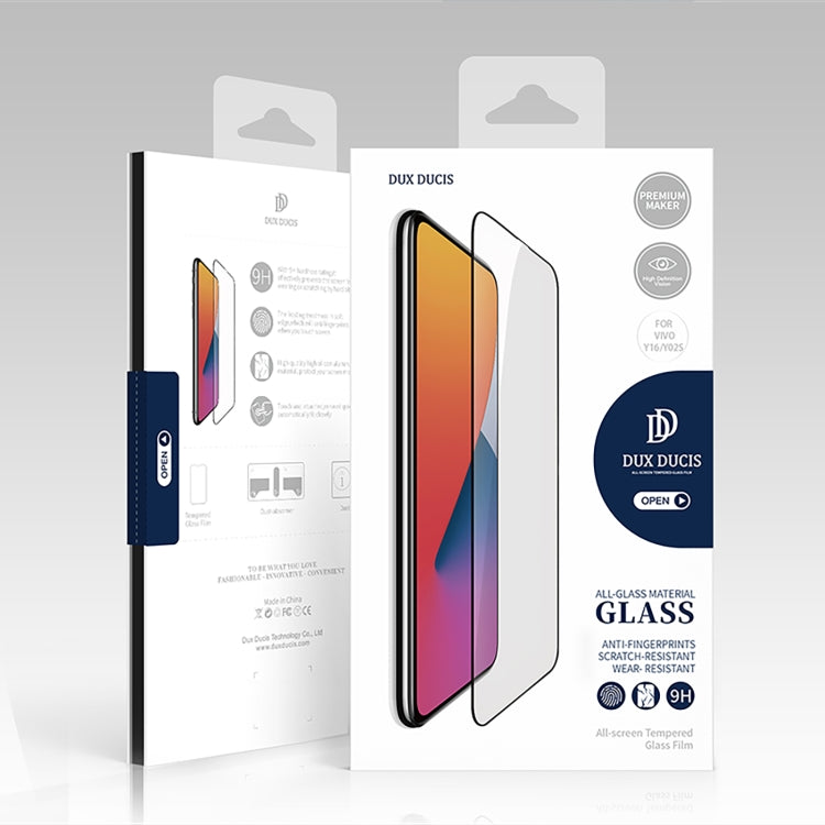 For vivo Y16 / Y02S 10pcs DUX DUCIS 0.33mm 9H Medium Alumina Tempered Glass Film - vivo Tempered Glass by DUX DUCIS | Online Shopping UK | buy2fix