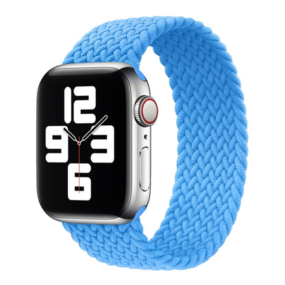 Nylon Single-turn Braided Watch Band For Apple Watch Ultra 49mm&Watch Ultra 2 49mm / Series 9&8&7 45mm / SE 3&SE 2&6&SE&5&4 44mm / 3&2&1 42mm, Length:145mm(Sky Blue) - Watch Bands by buy2fix | Online Shopping UK | buy2fix