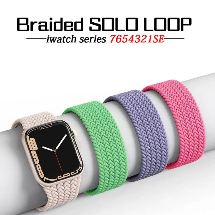 Nylon Single-turn Braided Watch Band For Apple Watch Ultra 49mm&Watch Ultra 2 49mm / Series 9&8&7 45mm / SE 3&SE 2&6&SE&5&4 44mm / 3&2&1 42mm, Length:155mm(Grape Purple) - Watch Bands by HAWEEL | Online Shopping UK | buy2fix