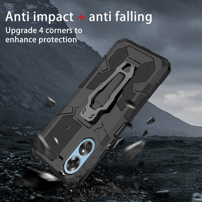 For OPPO A17 Armor Warrior Shockproof PC + TPU Phone Case(Black) - OPPO Cases by buy2fix | Online Shopping UK | buy2fix