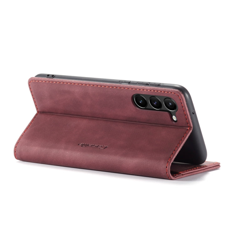 For Samsung Galaxy S23+ 5G CaseMe 013 Multifunctional Horizontal Flip Leather Phone Case(Wine Red) - Galaxy S23+ 5G Cases by CaseMe | Online Shopping UK | buy2fix