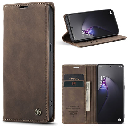 For OPPO Reno8 Pro 5G Global CaseMe 013 Multifunctional Horizontal Flip Leather Phone Case(Coffee) - OPPO Cases by CaseMe | Online Shopping UK | buy2fix