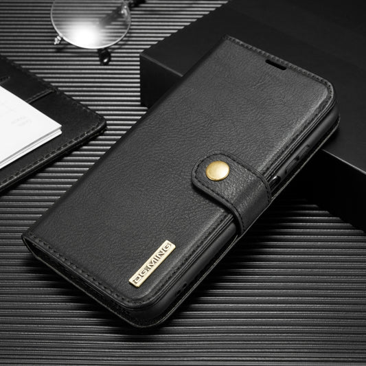 For Huawei P40 Lite DG.MING Crazy Horse Texture Flip Detachable Magnetic Leather Case with Holder & Card Slots & Wallet(Black) - Huawei Cases by DG.MING | Online Shopping UK | buy2fix