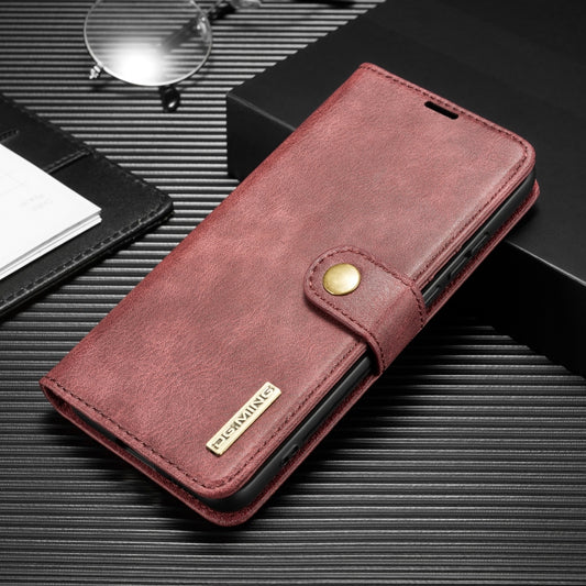 For Huawei P40 Pro DG.MING Crazy Horse Texture Flip Detachable Magnetic Leather Case with Holder & Card Slots & Wallet(Red) - Huawei Cases by DG.MING | Online Shopping UK | buy2fix