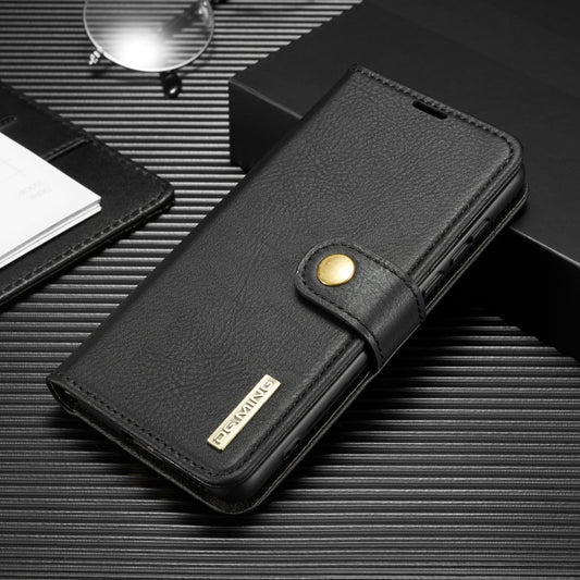 For Huawei P40 DG.MING Crazy Horse Texture Flip Detachable Magnetic Leather Case with Holder & Card Slots & Wallet(Black) - Huawei Cases by DG.MING | Online Shopping UK | buy2fix