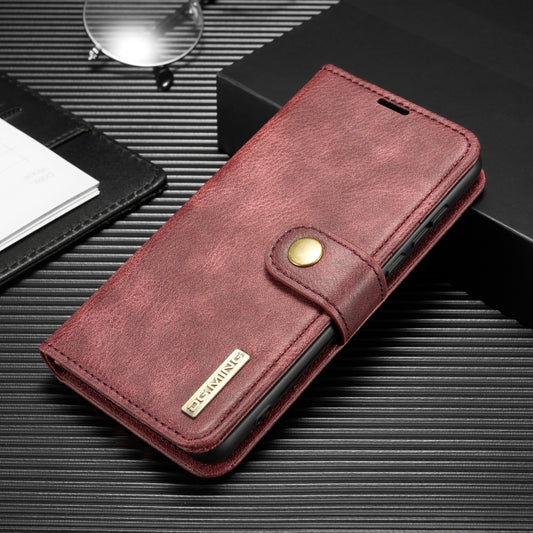 For Huawei P40 DG.MING Crazy Horse Texture Flip Detachable Magnetic Leather Case with Holder & Card Slots & Wallet(Red) - Huawei Cases by DG.MING | Online Shopping UK | buy2fix