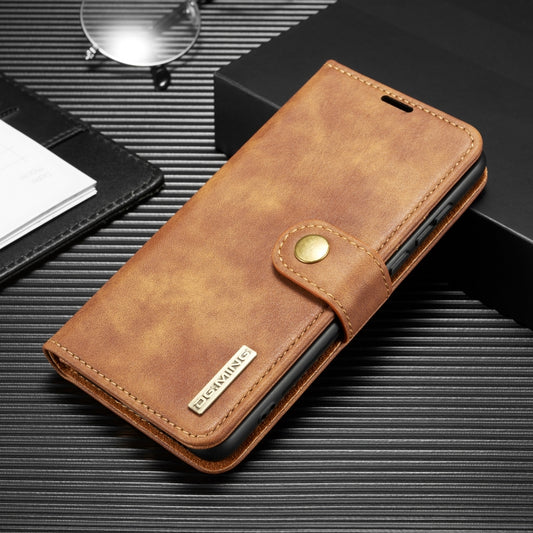 For Huawei P40 DG.MING Crazy Horse Texture Flip Detachable Magnetic Leather Case with Holder & Card Slots & Wallet(Brown) - Huawei Cases by DG.MING | Online Shopping UK | buy2fix