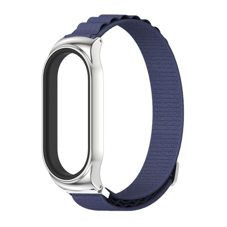 For Xiaomi Mi Band 7 / 7 NFC MIJOBS CS Nylon Breathable Watch Band(Midnight Blue Silver) - Watch Bands by MIJOBS | Online Shopping UK | buy2fix