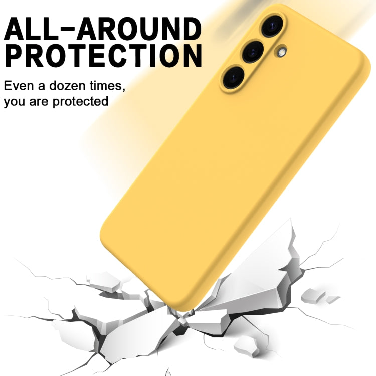 For Samsung Galaxy S25+ 5G Color Liquid Silicone Phone Case(Yellow) - Galaxy S25+ 5G Cases by buy2fix | Online Shopping UK | buy2fix