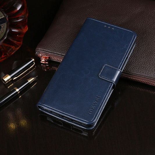 For Blackview BV6100 idewei Crazy Horse Texture Horizontal Flip Leather Case with Holder & Card Slots & Wallet(Dark Blue) - More Brand by idewei | Online Shopping UK | buy2fix