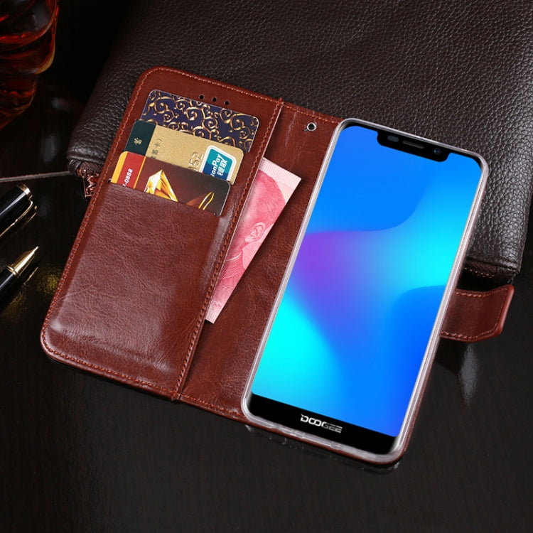 For Doogee X70 idewei  Crazy Horse Texture Horizontal Flip Leather Case with Holder & Card Slots & Wallet(Brown) - More Brand by idewei | Online Shopping UK | buy2fix