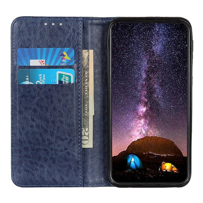 For OnePlus 11 5G Magnetic Crazy Horse Texture Leather Phone Case(Blue) - OnePlus Cases by buy2fix | Online Shopping UK | buy2fix