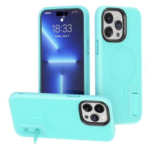 For iPhone 14 Pro Terminator MagSafe Magnetic Holder Phone Case(Mint Green) - iPhone 14 Pro Cases by buy2fix | Online Shopping UK | buy2fix