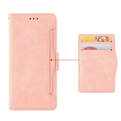 For OnePlus 11 5G Skin Feel Calf Texture Card Slots Leather Phone Case(Pink) - OnePlus Cases by buy2fix | Online Shopping UK | buy2fix