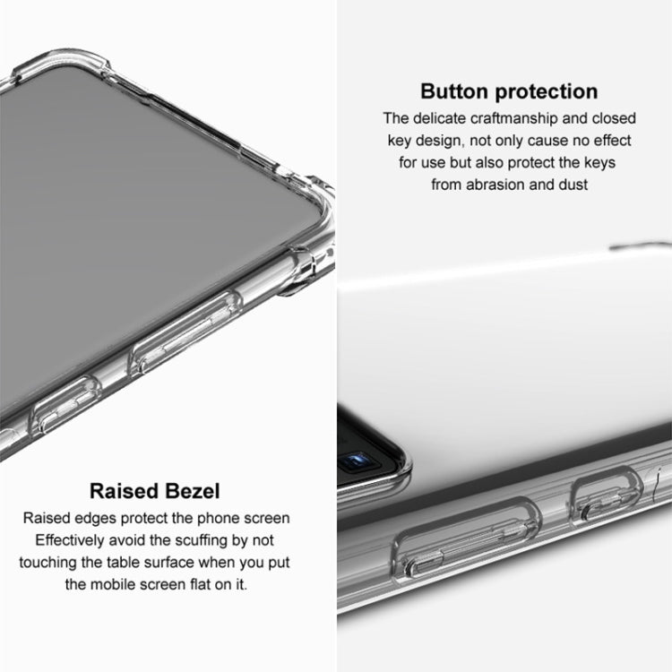 For Motorola Moto G53 5G imak Shockproof Airbag TPU Phone Case(Transparent Black) - Motorola Cases by imak | Online Shopping UK | buy2fix