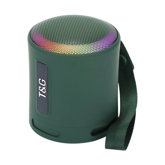 T&G TG373 Outdoor Portable LED Light RGB Multicolor Wireless Bluetooth Speaker Subwoofer(Green) - Desktop Speaker by T&G | Online Shopping UK | buy2fix