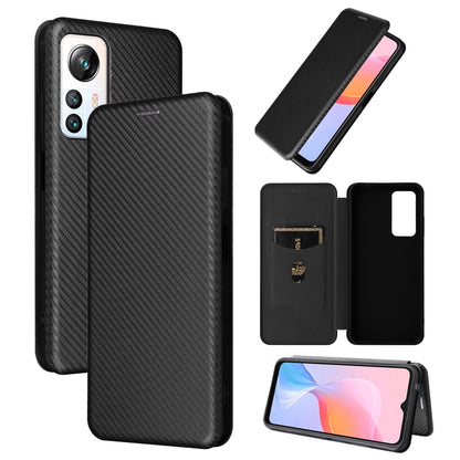For Blackview A85 Carbon Fiber Texture Flip Leather Phone Case(Black) - More Brand by buy2fix | Online Shopping UK | buy2fix