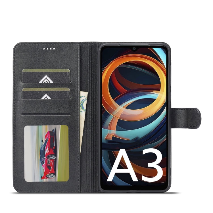 For Xiaomi Redmi A3 LC.IMEEKE Calf Texture Leather Phone Case(Black) - Xiaomi Cases by LC.IMEEKE | Online Shopping UK | buy2fix