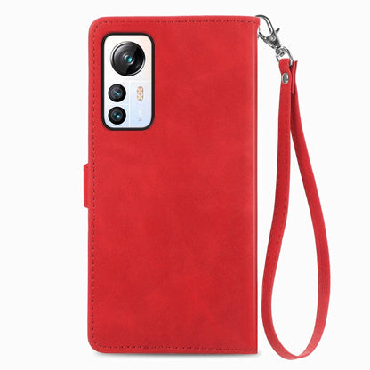 For Blackview A85 Embossed Flower Zipper Leather Phone Case(Red) - More Brand by buy2fix | Online Shopping UK | buy2fix