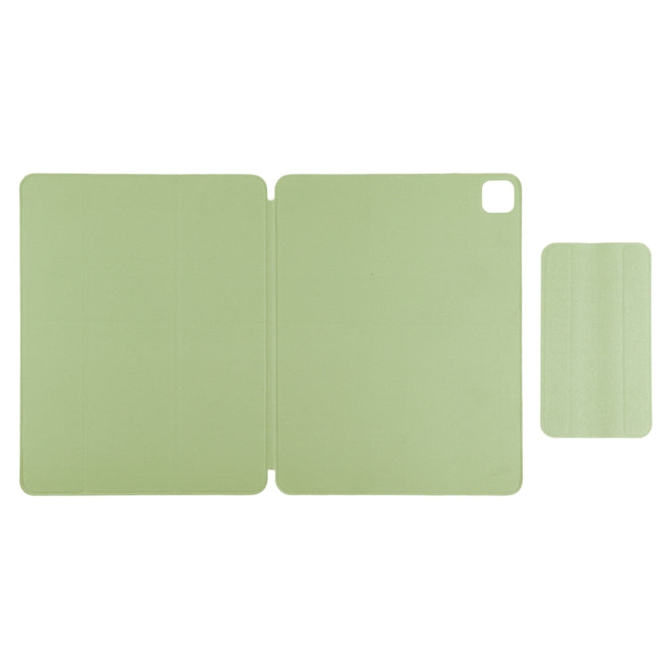 For iPad Air 13 2024 / Pro 12.9 2020 Active Buckle Magnetic PU Leather Tablet Case With Holder & Sleep / Wake-up Function(Light Green) - iPad Pro 12.9 (2020) Cases by buy2fix | Online Shopping UK | buy2fix