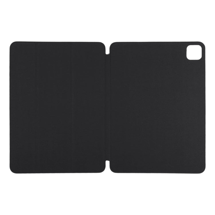 For iPad Air 13 2024 / Pro 12.9 2020 Non-buckle Double-sided Magnetic Flip Leather Tablet Case With Holder & Sleep / Wake-up Function(Black) - iPad Pro 12.9 (2020) Cases by buy2fix | Online Shopping UK | buy2fix