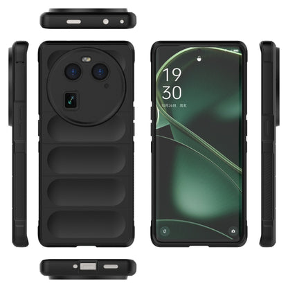 For OPPO Find X6 5G Magic Shield TPU + Flannel Phone Case(Grey) - OPPO Cases by buy2fix | Online Shopping UK | buy2fix