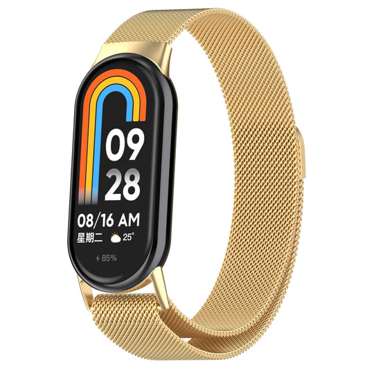For Xiaomi Mi Band 8 Milanese Metal Watch Band(Gold) - Watch Bands by buy2fix | Online Shopping UK | buy2fix