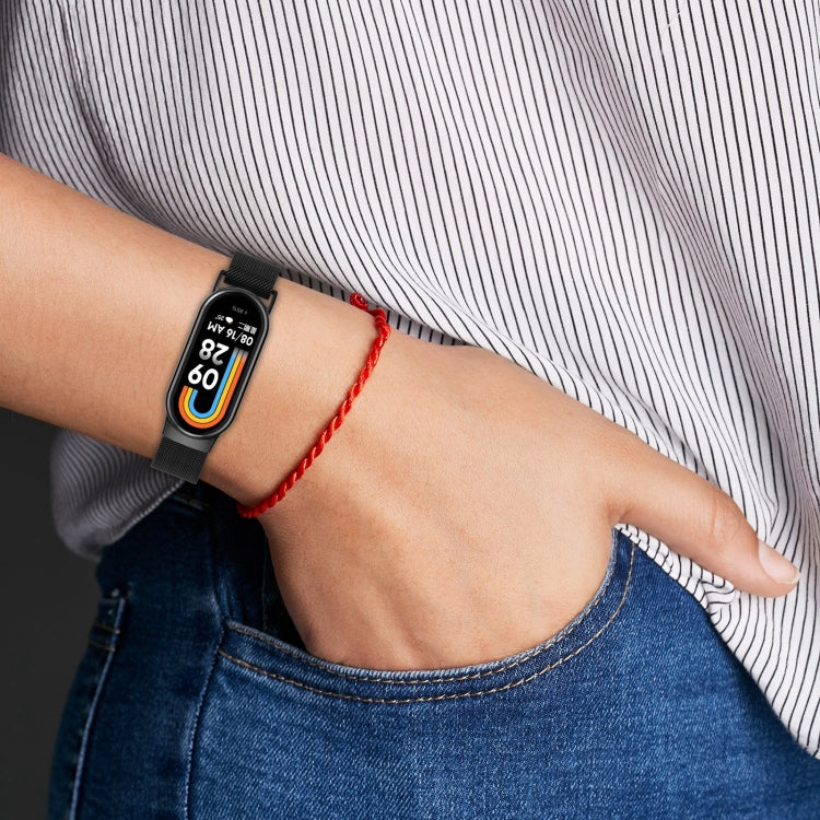 For Xiaomi Mi Band 8 Milanese Metal Watch Band(Silver) - Watch Bands by buy2fix | Online Shopping UK | buy2fix