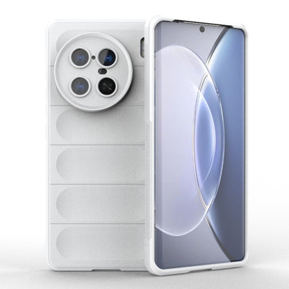 For vivo X90 Pro 5G Magic Shield TPU + Flannel Phone Case(White) - vivo Cases by buy2fix | Online Shopping UK | buy2fix