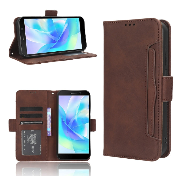 For Doogee X97 / X97 Pro Skin Feel Calf Texture Card Slots Leather Phone Case(Brown) - Doogee Cases by buy2fix | Online Shopping UK | buy2fix