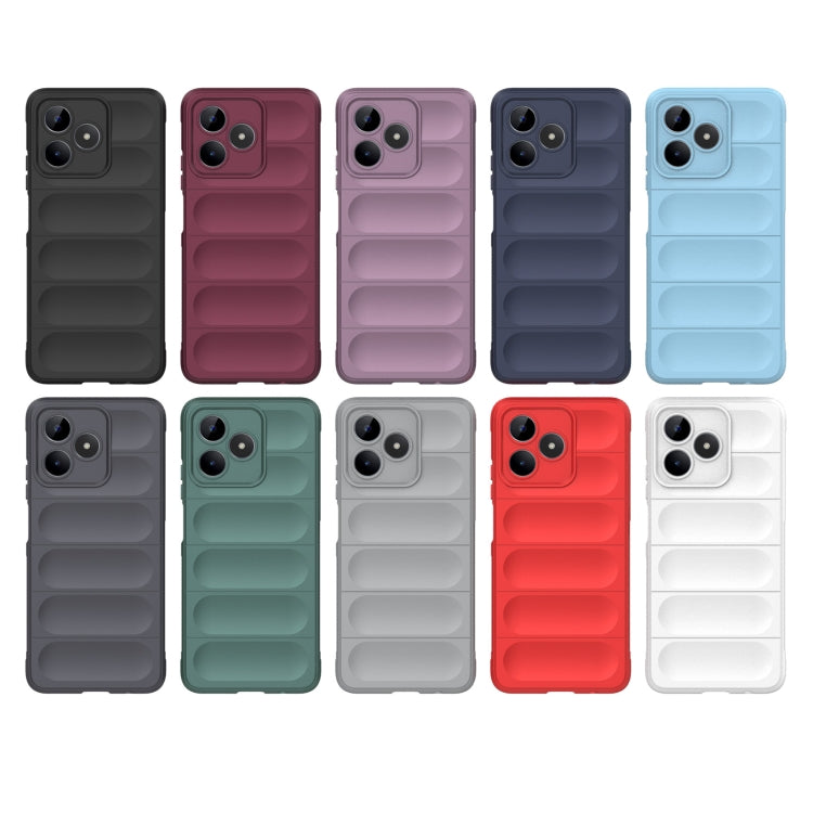 For Realme C53 4G Magic Shield TPU + Flannel Phone Case(White) - Realme Cases by buy2fix | Online Shopping UK | buy2fix