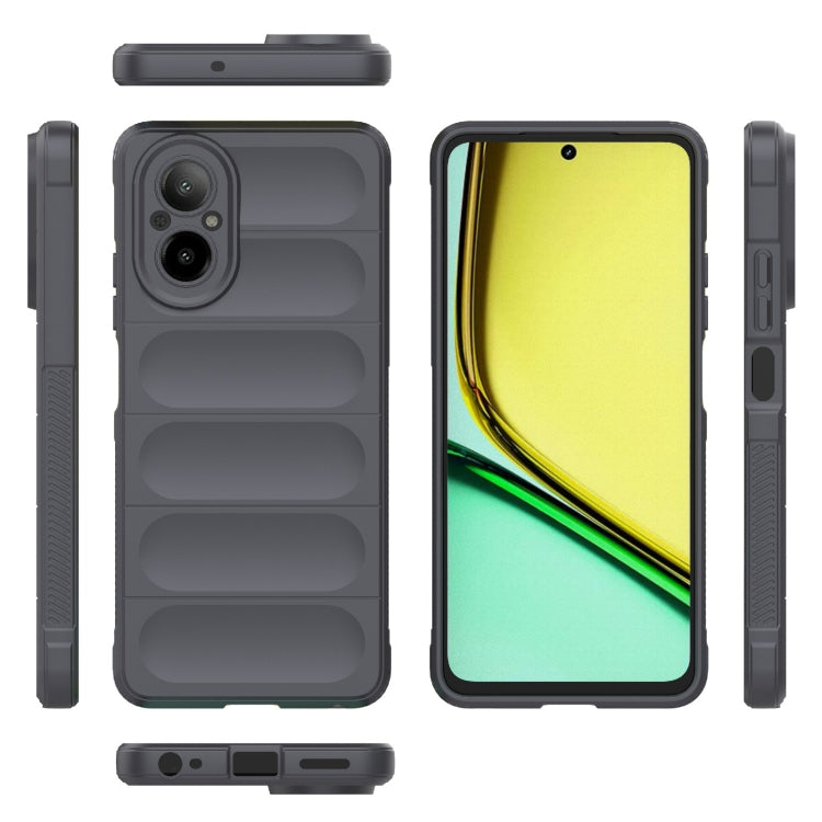 For Realme C67 4G Global Magic Shield TPU + Flannel Phone Case(Dark Grey) - C67 Cases by buy2fix | Online Shopping UK | buy2fix