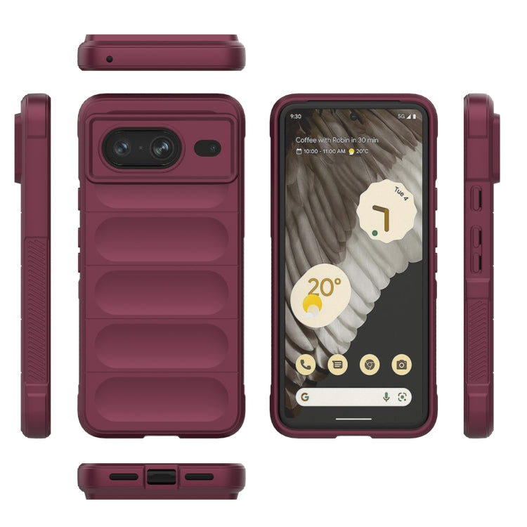 For Google Pixel 8 5G Magic Shield TPU + Flannel Phone Case(Dark Green) - Google Cases by buy2fix | Online Shopping UK | buy2fix