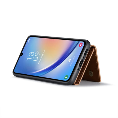 For Samsung Galaxy A34 5G DG.MING M2 Series 3-Fold Multi Card Bag + Magnetic Phone Case(Brown) - Galaxy Phone Cases by DG.MING | Online Shopping UK | buy2fix