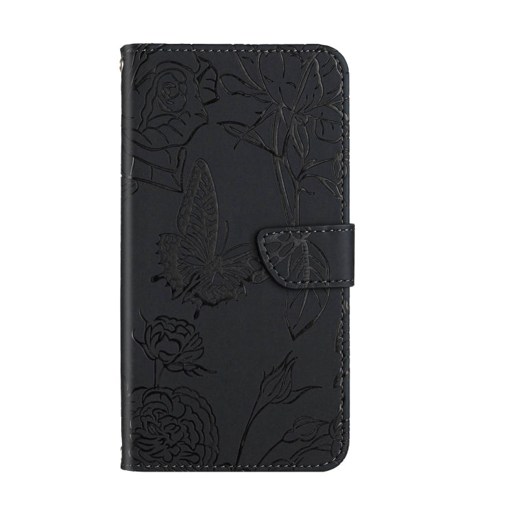 For Xiaomi Redmi Note 13 Pro 4G Global Skin Feel Butterfly Embossed Flip Leather Phone Case(Black) - Note 13 Pro Cases by buy2fix | Online Shopping UK | buy2fix