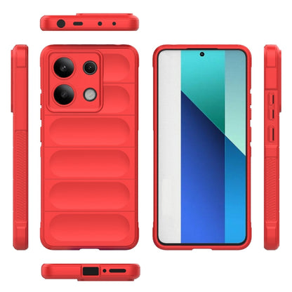 For Xiaomi Redmi Note 13 4G Global Magic Shield TPU + Flannel Phone Case(Red) - Note 13 Cases by buy2fix | Online Shopping UK | buy2fix
