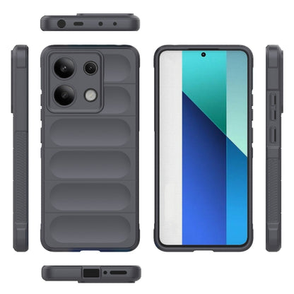 For Xiaomi Redmi Note 13 4G Global Magic Shield TPU + Flannel Phone Case(Dark Grey) - Note 13 Cases by buy2fix | Online Shopping UK | buy2fix