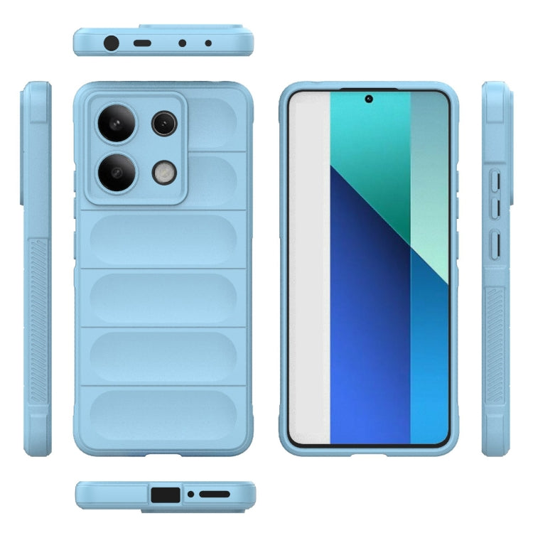 For Xiaomi Redmi Note 13 4G Global Magic Shield TPU + Flannel Phone Case(Light Blue) - Note 13 Cases by buy2fix | Online Shopping UK | buy2fix