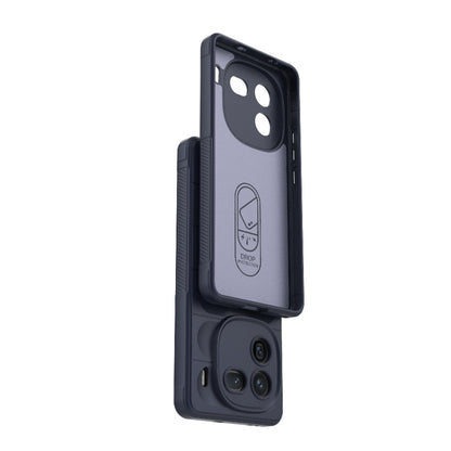 For vivo iQOO 12 5G Magic Shield TPU + Flannel Phone Case(Dark Grey) - iQOO 12 Cases by buy2fix | Online Shopping UK | buy2fix