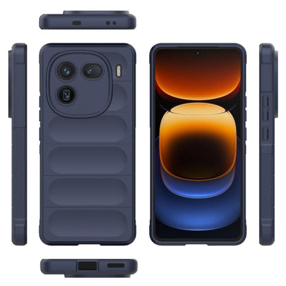 For vivo iQOO 12 5G Magic Shield TPU + Flannel Phone Case(Dark Blue) - iQOO 12 Cases by buy2fix | Online Shopping UK | buy2fix