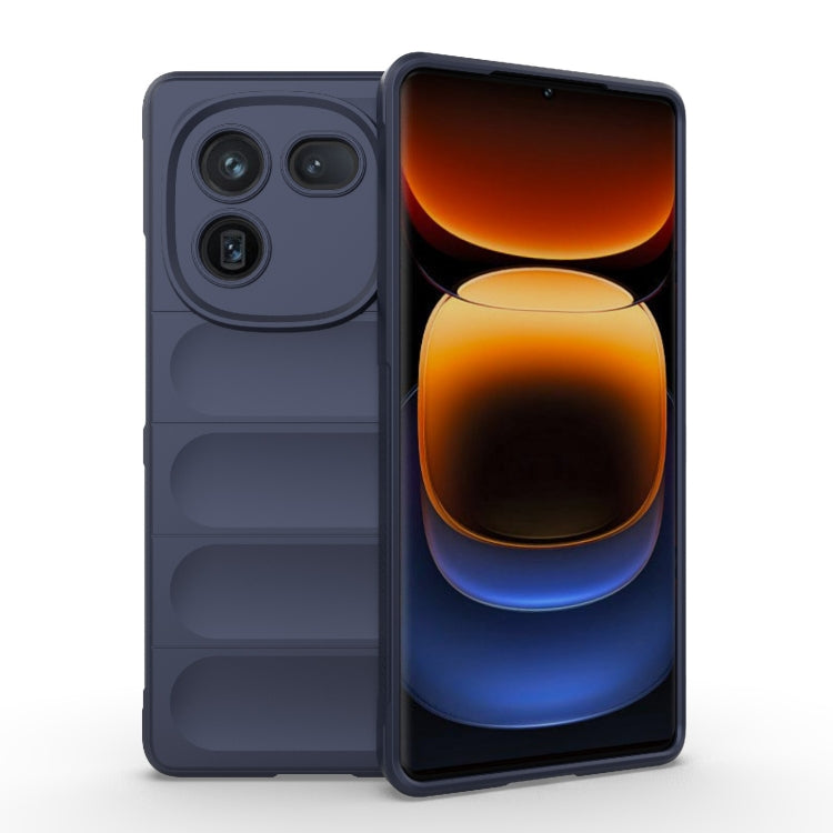 For vivo iQOO 12 Pro 5G Magic Shield TPU + Flannel Phone Case(Dark Blue) - iQOO 12 Pro Cases by buy2fix | Online Shopping UK | buy2fix