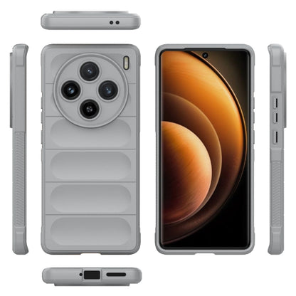For vivo X100 5G Magic Shield TPU + Flannel Phone Case(Grey) - X100 Cases by buy2fix | Online Shopping UK | buy2fix