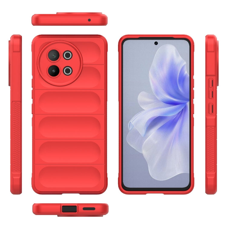 For vivo S18E 5G Magic Shield TPU + Flannel Phone Case(Red) - vivo Cases by buy2fix | Online Shopping UK | buy2fix