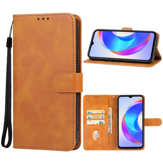 For Honor X6a Leather Phone Case(Brown) - Honor Cases by buy2fix | Online Shopping UK | buy2fix
