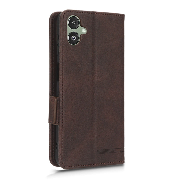 For Samsung Galaxy F14 Magnetic Clasp Leather Phone Case(Brown) - Galaxy Phone Cases by buy2fix | Online Shopping UK | buy2fix