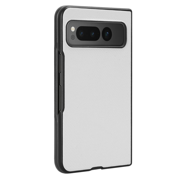 For Google Pixel Fold PU Leather PC Phone Case(White) - Google Cases by buy2fix | Online Shopping UK | buy2fix