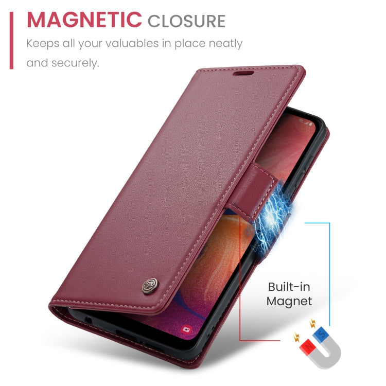 For Samsung Galaxy A40 CaseMe 023 Butterfly Buckle Litchi Texture RFID Anti-theft Leather Phone Case(Wine Red) - Galaxy Phone Cases by CaseMe | Online Shopping UK | buy2fix