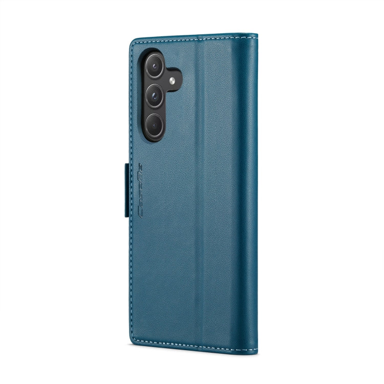 For Samsung Galaxy A55 CaseMe 023 Butterfly Buckle Litchi Texture RFID Anti-theft Leather Phone Case(Blue) - Galaxy Phone Cases by CaseMe | Online Shopping UK | buy2fix