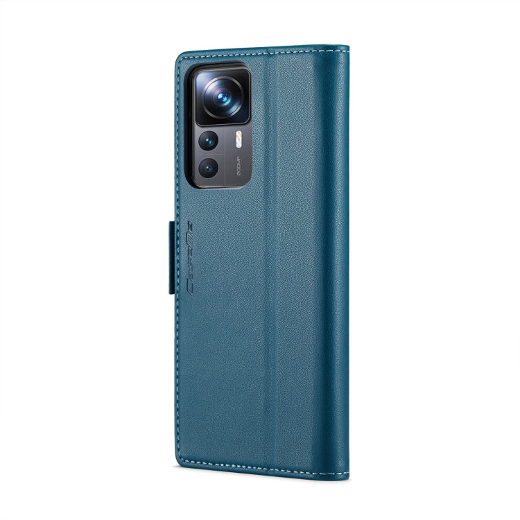 For Xiaomi 12T /12T Pro/Redmi K50 Ultra CaseMe 023 Butterfly Buckle Litchi Texture RFID Anti-theft Leather Phone Case(Blue) - Xiaomi Cases by CaseMe | Online Shopping UK | buy2fix